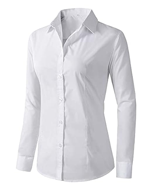 Beninos Womens Dress Shirts Long Sleeve Button Down Shirt Work Wear