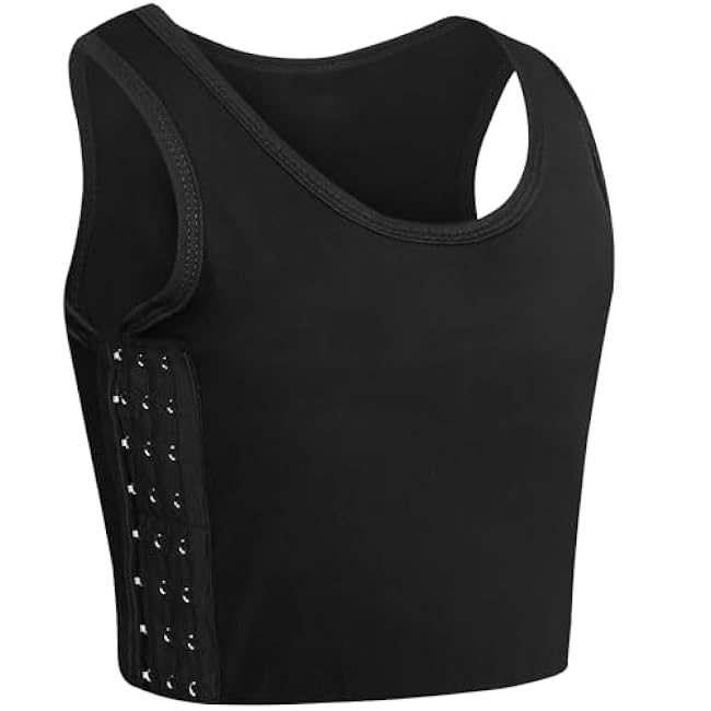 XUJI Transgender FTM Breathable Cotton Elastic Band Colors Chest Binder Tank Top (M-6XL)