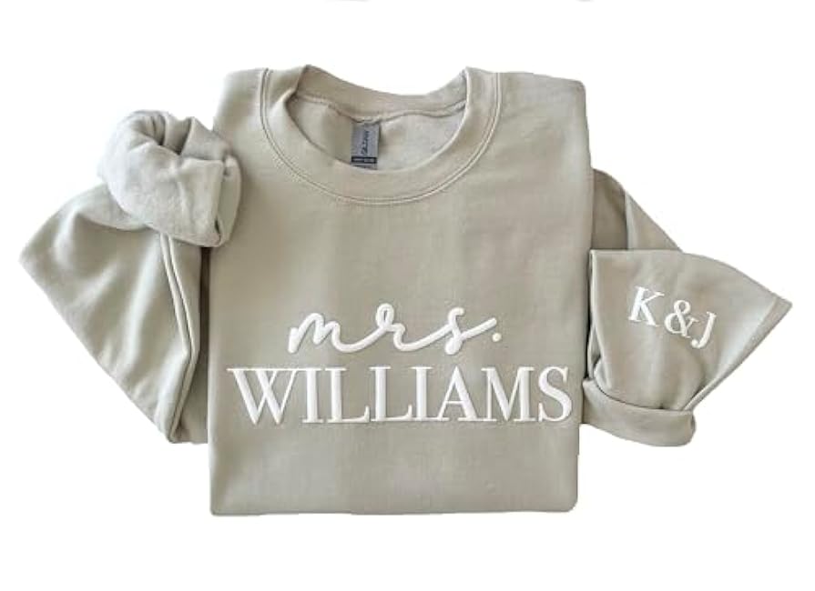 Up2ournecksinfabric - Bride Sweatshirt - Mrs Sweatshirt - Custom Sweatshirt - Honeymoon Outfit - Wedding Gift - Bride Crewneck - Miss to Mrs