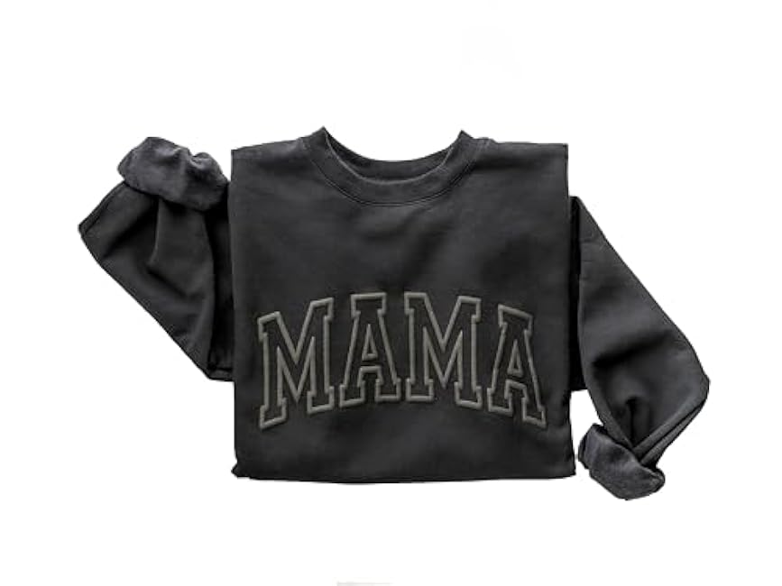 Up2ournecksinfabric Embossed Mama Sweatshirt - Mom Sweatshirt - Mother's Day Gift - Custom Mother's Day Gift - Gift For Wife - Christmas Gift For Mom