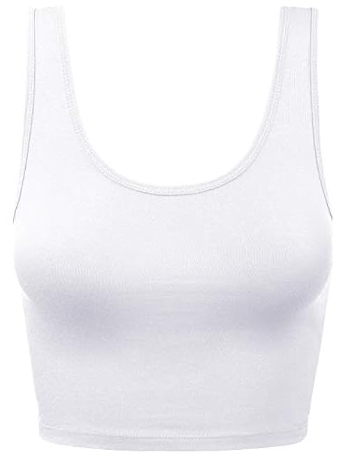 Women's Sleeveless Racerback Crop Tank Top Camisole Backless Scoop Neck Shirts