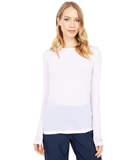 Jamie Sadock? Sunsense? Crew Neck Top Long Sleeve T-Shirt for Women ﾨC Straight Hemline ﾨC Blended Nylon