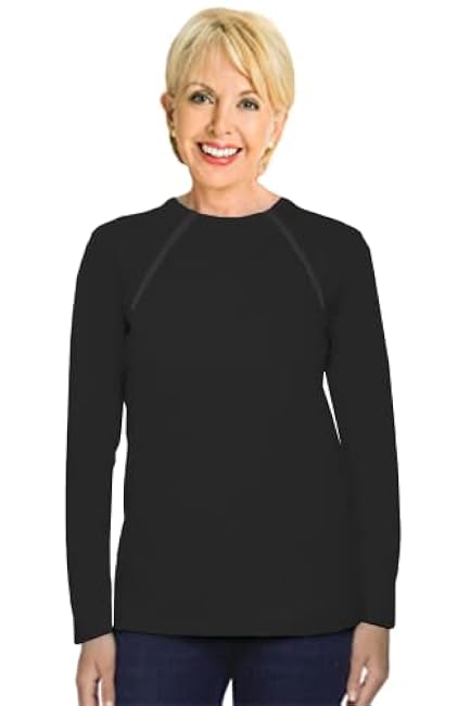 ComfyChemo? CHEMOWEAR : Women's Long Sleeve Chemotherapy Port Zipper Shirts