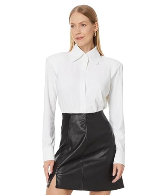 Norma Kamali Women's Nk Shirt W/Shoulder Pads