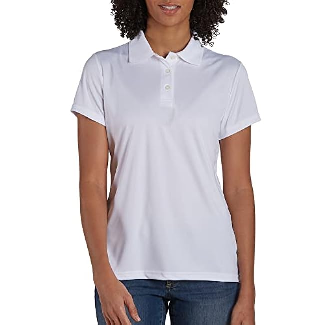 Hanes Women's Sport Cool DRI Polo Shirt, Moisture-Wicking Performance Polo Shirt for Women