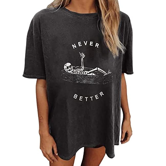 Vintage Shirts for Women Cute Graphic Tee Spring Short Sleeve Tops Oversized Tshirts Teen Aesthetic Clothing