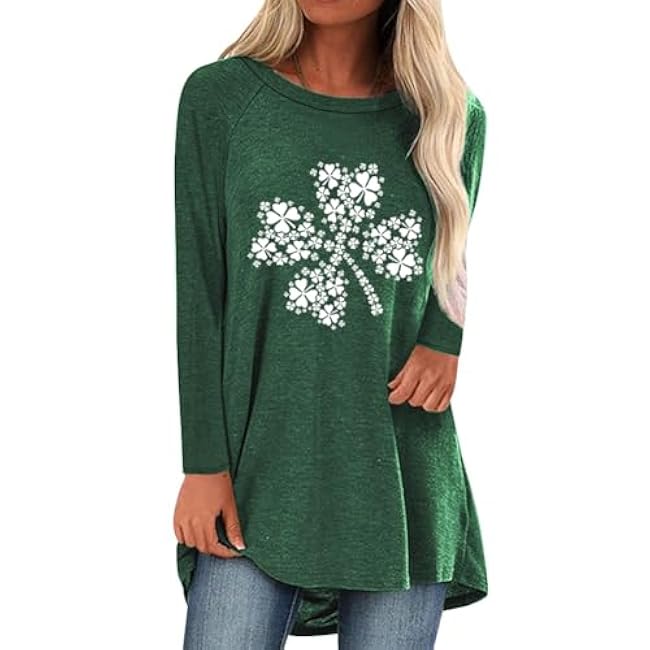 Womens Long Tunics or Tops to Wear with Leggings Short/Long Sleeve Blouses Shirts