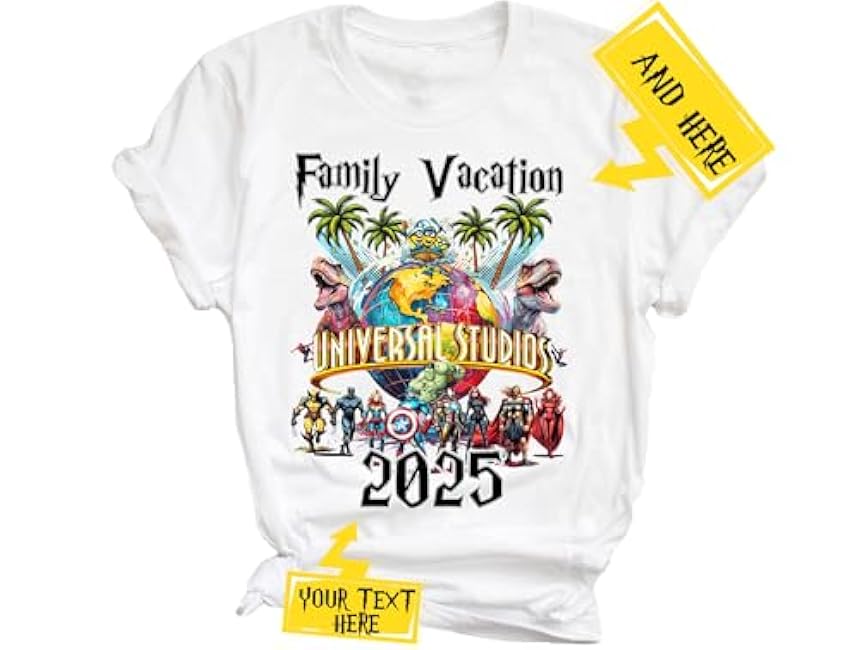 2025 Universal Family Matching Shirts, Birthday Squad Crew Family Personalized Universal Shirt, Custom Matching Shirts, Family Vacation trip, First Family Trip Shirts. Spring Break Favorite. DT311