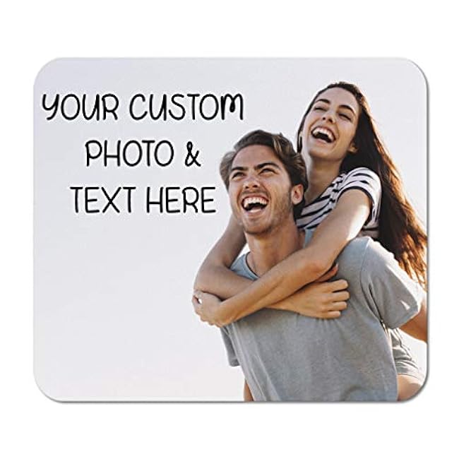 Mouse Pad Custom Personalized Photo Picture & Text Neoprene Office Supplies & Gaming Computer Desk Accessories Square Shape