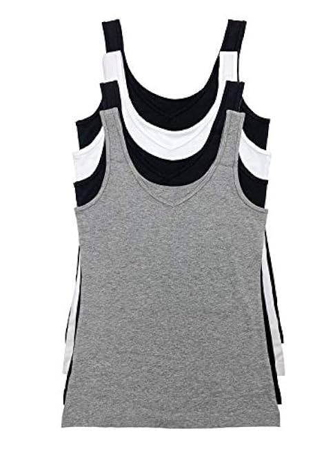 Felina Reversible Cotton Womens Tank Top | 4-Pack