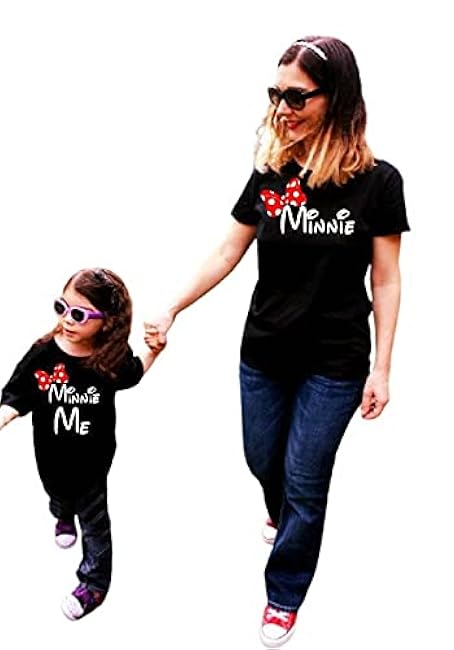 2 Shirts- disney fan Mommy and Me Minnie Shirts, family matching, Minnie Me, matching mother daughter outfit mickey mouse mama