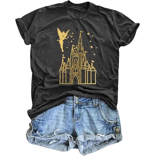 Magical Shirt for Women Magic Kingdom Tshirt Family Vacation Tee Castle Believe in The Magic Tie Dye Short Sleeves Tops