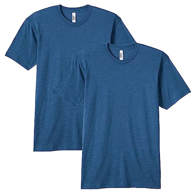 American Apparel Unisex Tri-Blend Track T-Shirt, Style GTR401, 2-Pack