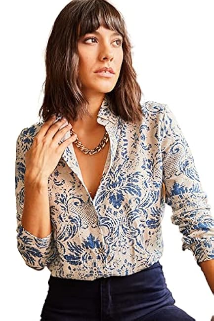 Blouses for Women Fashion, Long Sleeve Button Down Shirts Dressy Casual Tops