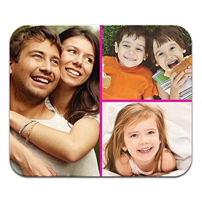 WIRESTER Personalized Custom Mousepad with Your Photo, Frame Color for Home, Office and Gaming Desk, Non-Slip Rectangle Mouse Pad